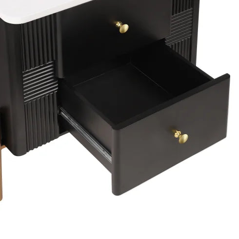 LUNVERO Modern 2-Drawer Bedside Nightstand