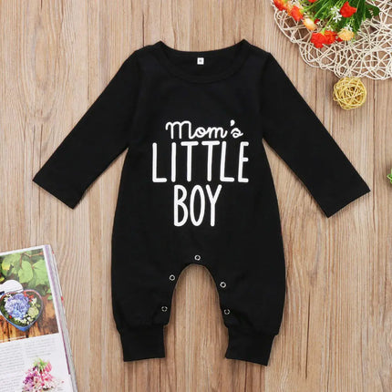 2025 Brand New Fashion Newborn Toddler Infant Baby Boys Romper Long Sleeve Jumpsuit Playsuit Little Boy Outfits Black Clothes