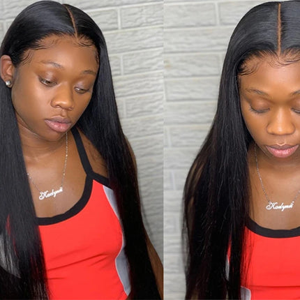 Bone Straight Human Hair Bundles with 13x4 Lace Frontal Tissage Straight Brazilian Weave Bundles With Closure 4x4 with Bundles