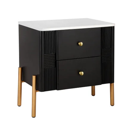 LUNVERO Modern 2-Drawer Bedside Nightstand