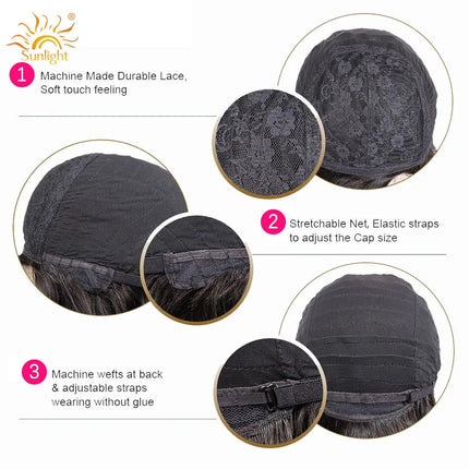 Afro Kinky Curly Wigs Full Machine Cheap Wig Sunlight Human Hair Wigs For Balck Women Remy Brazilian Short Human Wig