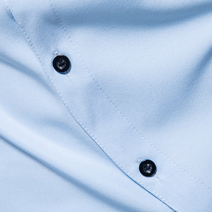 New Men Shirt Long Sleeve Fashion Diagonal Button Shirts for Men Luxury Designer Irregular Henry Collar Solid Casual Shirt Men