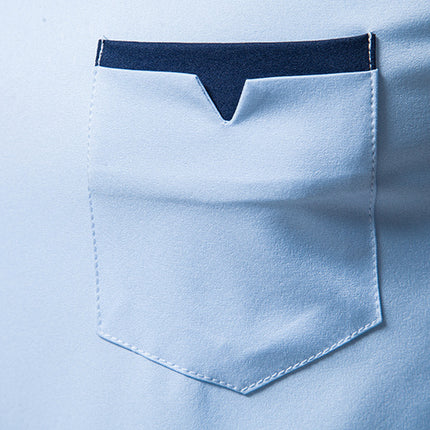 New Men Shirt Long Sleeve Fashion Diagonal Button Shirts for Men Luxury Designer Irregular Henry Collar Solid Casual Shirt Men