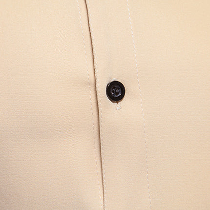 New Men Shirt Long Sleeve Fashion Diagonal Button Shirts for Men Luxury Designer Irregular Henry Collar Solid Casual Shirt Men