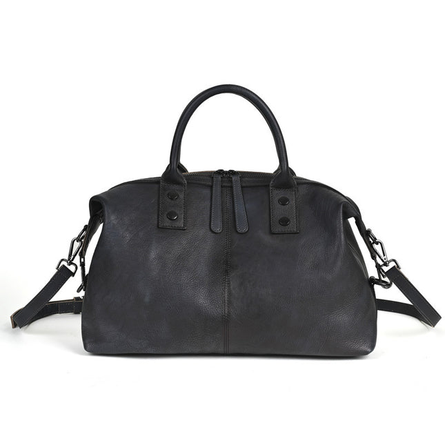 Voyageatté: Large Leather Duffel with Timeless Appeal