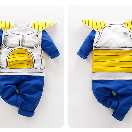 Spring and Autumn Tops+Pants 100% Cotton Long Sleeve Boys Clothes Costume Print Cartoon Cosplay Outfit Cool Trendy Children Kids