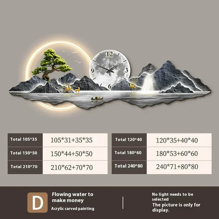 Large Illuminated Wall Clock Silent Nordic European Luxury Art Wall Clock Design Modern Orologi Da Parete Home Decoration