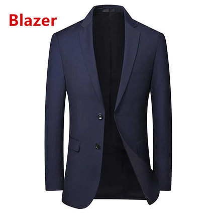 Men's Solid Color Business Suit 2025 High Quality Fashion Banquet Wedding Trend Groom Best Man Single 3/2/1