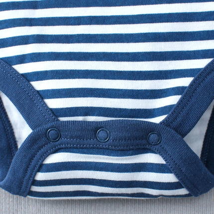 3PCS Summer Boys Three Piece Bodysuit Cartoon Car and Excavator Pattern Button Design Short Sleeve Bodysuit Mother's Day Gift