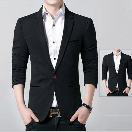 Brand Men's Casual Blazer 2025 Autumn New Fashion Slim Business Suit Coat Gentleman High-quality Men's Clothing Homme M~5XL