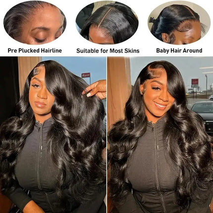 13x4 13x6 Lace Front Wigs Human Hair 180 Density Body Wave Pre Plucked Natural Color Wig Human Hair Lace Front Wigs for Women