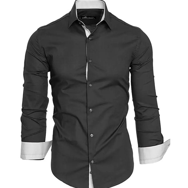 Men's Long Sleeve Button Formal Shirt 3D Printed Deep Gothic Style Summer Street Clothing Flap-Collar Shirt