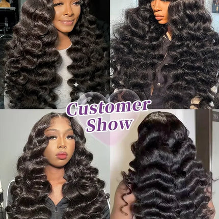 30 Inch Loose Deep Wave 13x4 HD Lace Frontal Human Hair Wig Brazilian Remy Curly Wigs Human Hair Lace Front Wig Pre Plucked