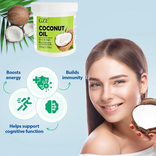 GZE Coconut Oil Cold Pressed Virginl Fractionated For Skin And Hair Care Nail Massage Oil Cocos Nucifera Oil Carrier Oi