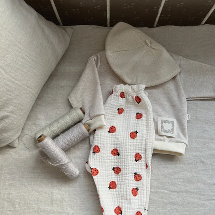 Organic Cotton Baby Pants Newborn Toddlers Autumn Spring Summer Winter Cute Print Soft Muslin Clothes Pants Pantalons Capris