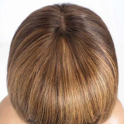 Rebecca Human Hair Wigs For Women Straight Bob Peruvian Hair Wigs Omber Blonde Brown Colored 3x1 Part Lace Wigs Real Woman Wigs