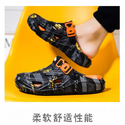 New Men Clogs Luxury Design Summer Shoes Sandals Daily Walking Beach Indoor Footwear Size 39-46 Comfortable Men Shoes Slippers