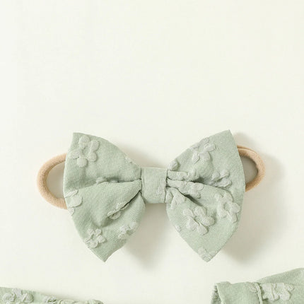 Baby Girls Summer Sleeveless Print Floral Cute Newborn-9M Triangle Jumpsuit For Outdoor Vacation Wear +Headband