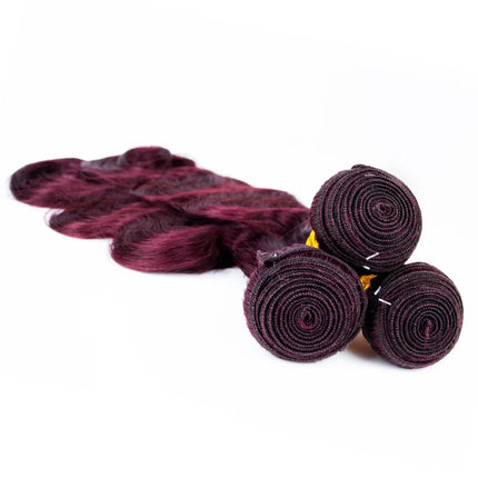 Wine Red #99J Remy Human Hair Weave 16-28 inch Long Silky Straight Unprocessed Virgin Brazilian Hair Weft Extensions for Women