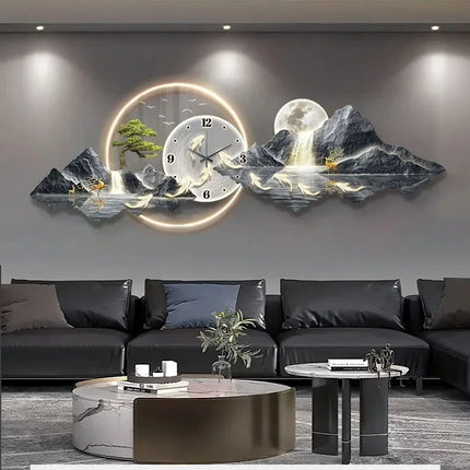 Design Luxury Wall Clocks Living Room Led Aesthetic Minimalist Wall Watch Silent Fashion Nordic Horloge Murale Home Decoration