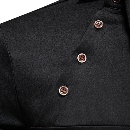 Fashion Man Stand Collar Shirt  Personality Oblique Button Irregular Long Sleeve Business Festival Hombre Mens Dress Shirts