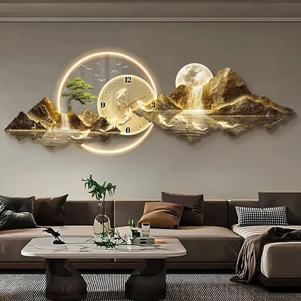 Design Luxury Wall Clocks Living Room Led Aesthetic Minimalist Wall Watch Silent Fashion Nordic Horloge Murale Home Decoration
