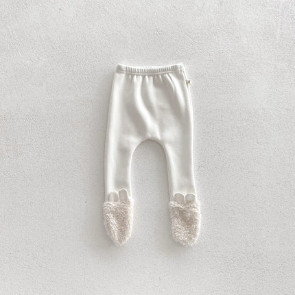 Baby Hooded Romper Bear Ears Cute Plush Baby Clothes Winter 0-2 Years Old Korean version Baby Clothes Baby Romper