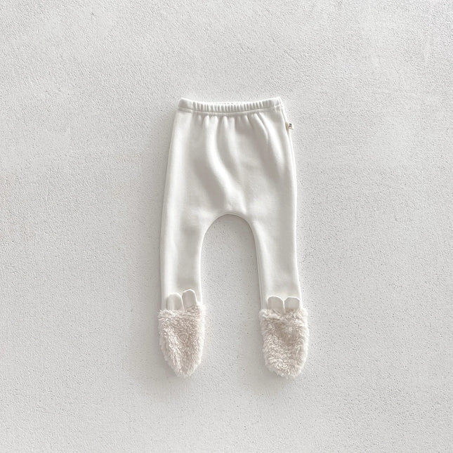 Baby Hooded Romper Bear Ears Cute Plush Baby Clothes Winter 0-2 Years Old Korean version Baby Clothes Baby Romper