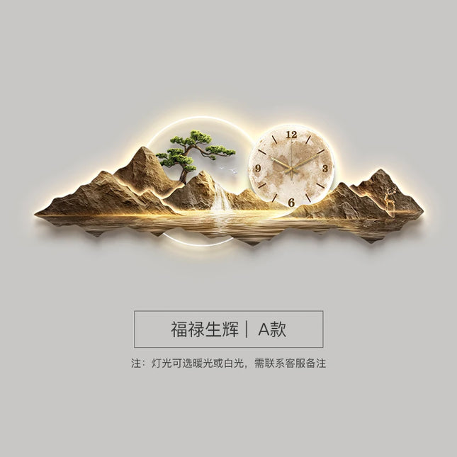 Living Room Wall Clocks Art Mural Luxury Large Aesthetic Modern Wall Watch Creative Large Silent Reloj De Pared Home Decoration