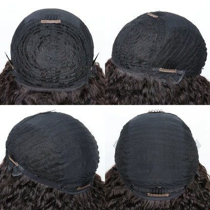 99J Rose Curly Fumi Human Hair Wig With Bangs Full Machine Made Deep Wave Bob For Women Virgin Brazilian Burgundy Blonde Colored