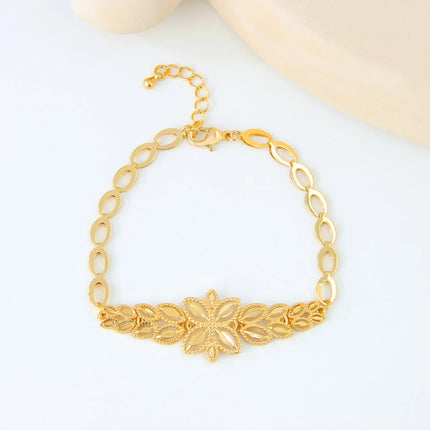 Luxury Dubai Wedding Jewelry Set 21k Gold Plated Arab Bridal Gold Necklace Bracelet Earrings Brazilian Women Vintage Jewelrys