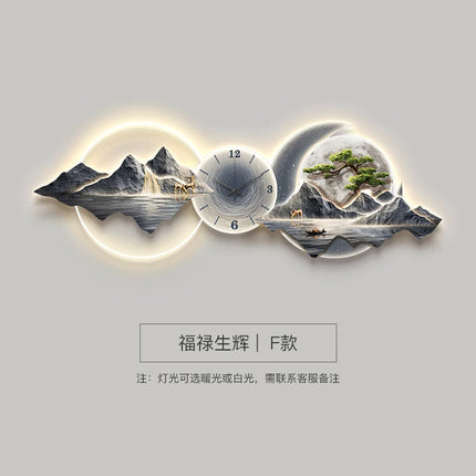 Living Room Wall Clocks Art Mural Luxury Large Aesthetic Modern Wall Watch Creative Large Silent Reloj De Pared Home Decoration