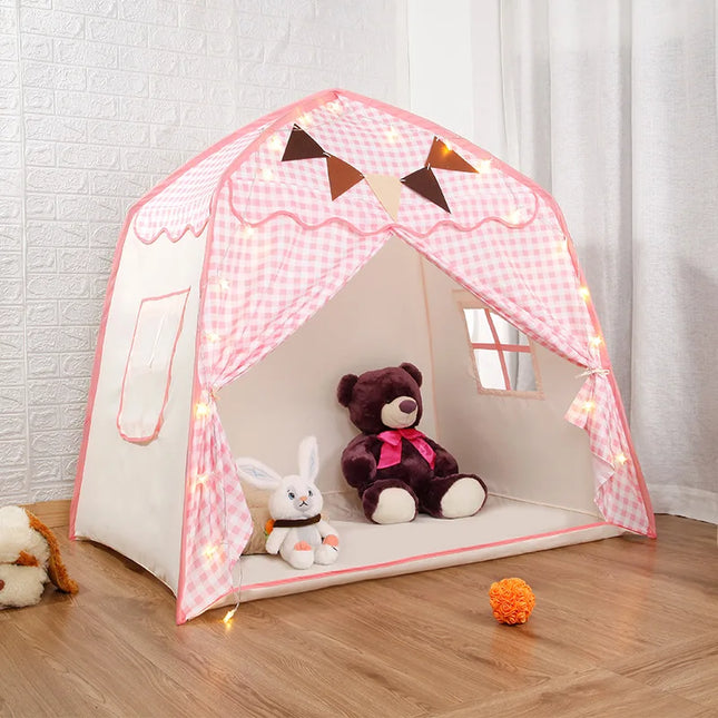 Foldable Kids’ Play Tent – Princess Castle with Window & Carrying Case