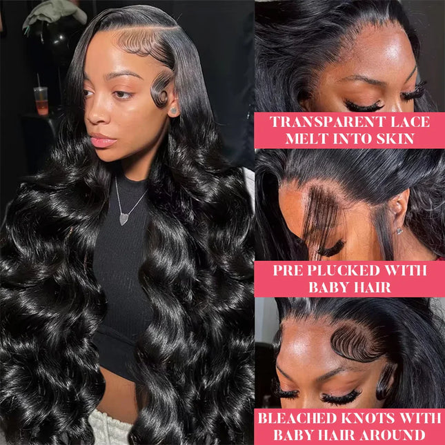 13x4 13x6 Lace Front Wigs Human Hair 180 Density Body Wave Pre Plucked Natural Color Wig Human Hair Lace Front Wigs for Women