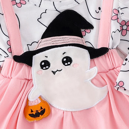 Baby Girl Festival Clothes Outfit Ruffle Trim Patch Long Sleeve Romper Dress with Bow Headband 2 Piece Set for Toddlers