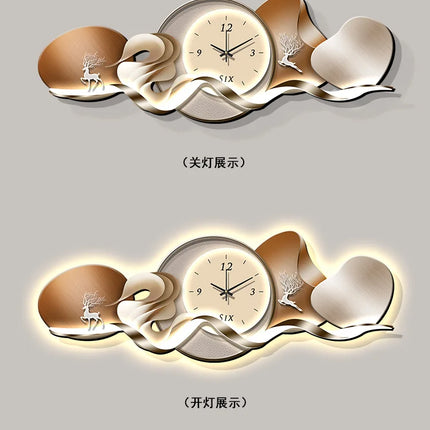 Art Mural Luxury Wall Clocks Interior Aesthetic Silent Minimalist Wall Watch Nordic Restaurant Reloj Pared Home Decoration