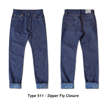 Red Tornado NOIR Year of the Dragon Limited Edition Jeans 14oz Natural Indigo Selvedge Denim Pants