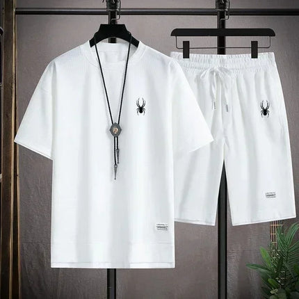 2025 Men's New Fashion Set, Casual Sportswear, Korean Fashion Classic, Summer Handsome Men's Set
