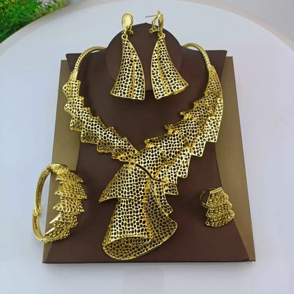 EMMA Jewellery Luxury Necklace Jewelry Sets For Women Dubai Gold Color African Arabic Wedding Bridal Collection Sets