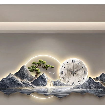 Living Room Wall Clocks Art Mural Luxury Large Aesthetic Modern Wall Watch Creative Large Silent Reloj De Pared Home Decoration