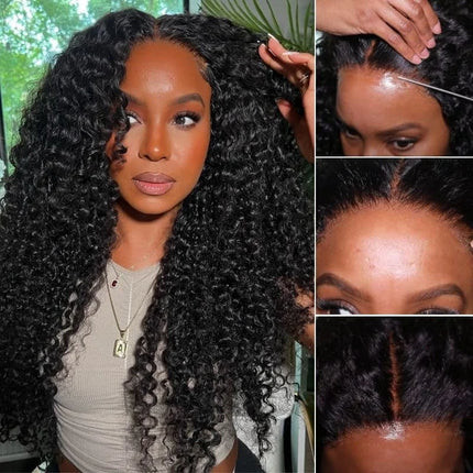 13x4 Kinky Curly Lace Front Wigs for Women Human Hair Pre Plucked With Baby Hair Transparent Lace Frontal Wigs Kinky Curly Wigs