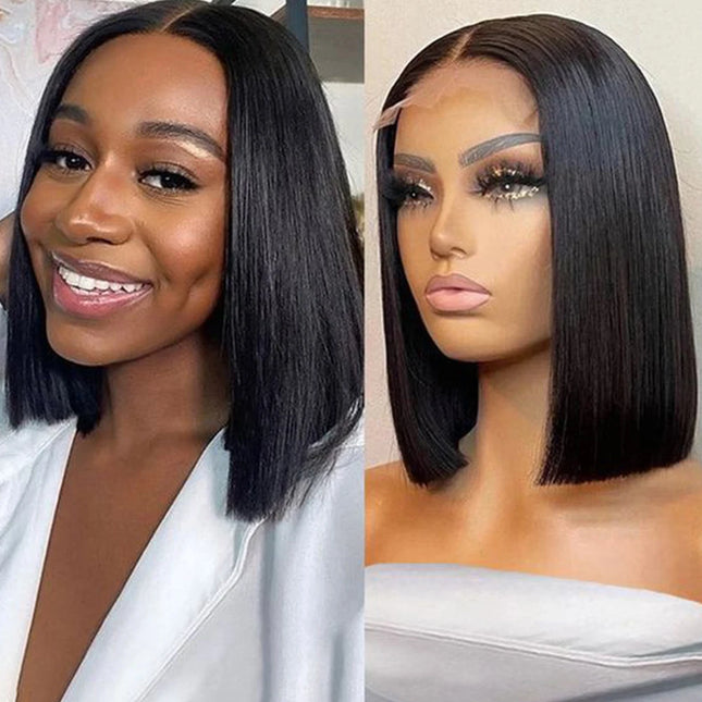 Bob Wig Human Hair Straight Lace Front Wigs Human Hair Short Bob Human Hair Wigs Black Lace Front Wig Human Hair Wigs 100%Human