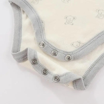 Kiddiezoom 3 Pcs Summer Fashion Cartoon Baby Boy Girl Bodysuits Soft Newborn Onesies Clothing