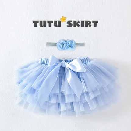 Baby Girls Newborn Tutu Skirt Outfit for Kids 2pcs Short Skirts+Headband Set Costume Toddler Girl Clothes Child Birthday Tutus