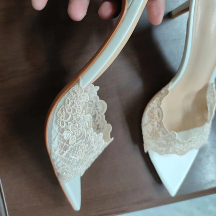 New Summer Women's High-heeled Sandals, Sexy and Comfortable Lace Embroidered Shoes, Mules, Banquet Shoes