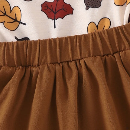 Baby Girl Festival Clothes Outfit Ruffle Trim Patch Long Sleeve Romper Dress with Bow Headband 2 Piece Set for Toddlers