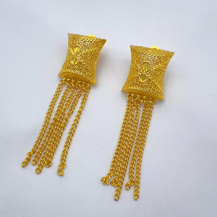 ANIID Dubai 24K Gold Color Long Jewelry Sets Wedding African Necklace Earrings For Women Nigerian Indian Bridal Set Party Gifts