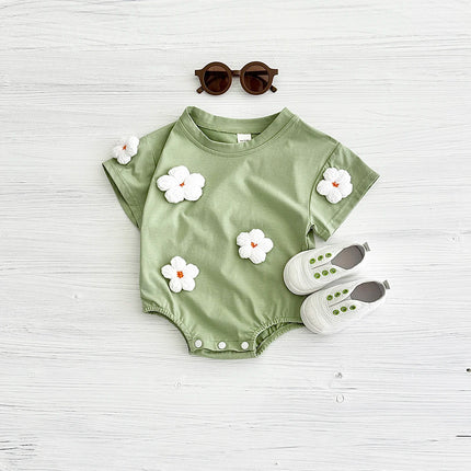 New Baby Boys Clothes Newborn Infant Baby Boy Girl Romper 3D Clouds, Hearts, Flowers Patchwork Jumpsuit Summer Baby Clothes