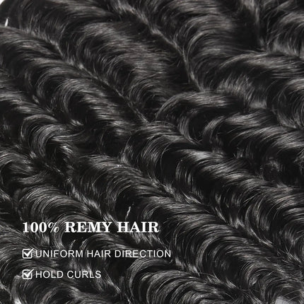 100% Human Hair Bundle Premium Loose Deep Wave Bundle 16A Brazilian Hair 22 Inch Long Lasting Natural Black for black women  