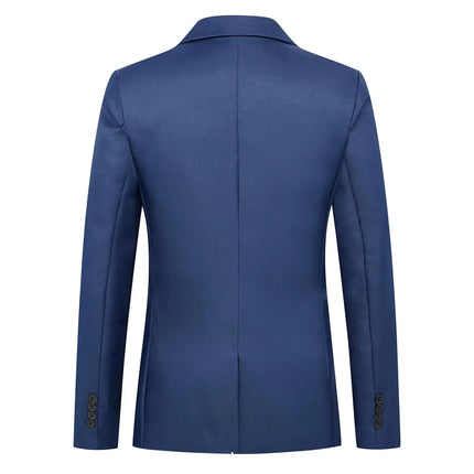 Men's Trendy Leisure Boutique Suit Jacket  Autumn Casual Business Slim Fit Non-ironing Single Button Suit Solid Formal Blouse
